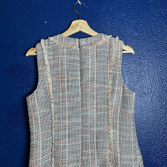 Karl Lagerfeld Paris Womens Pink Metallic Tweed Cocktail Dress 8 - Picture 7 of 12